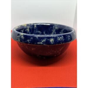 Vintage Bennington Potters 1915L DG Vermont Blue Agate Bowl - Excellent!!
